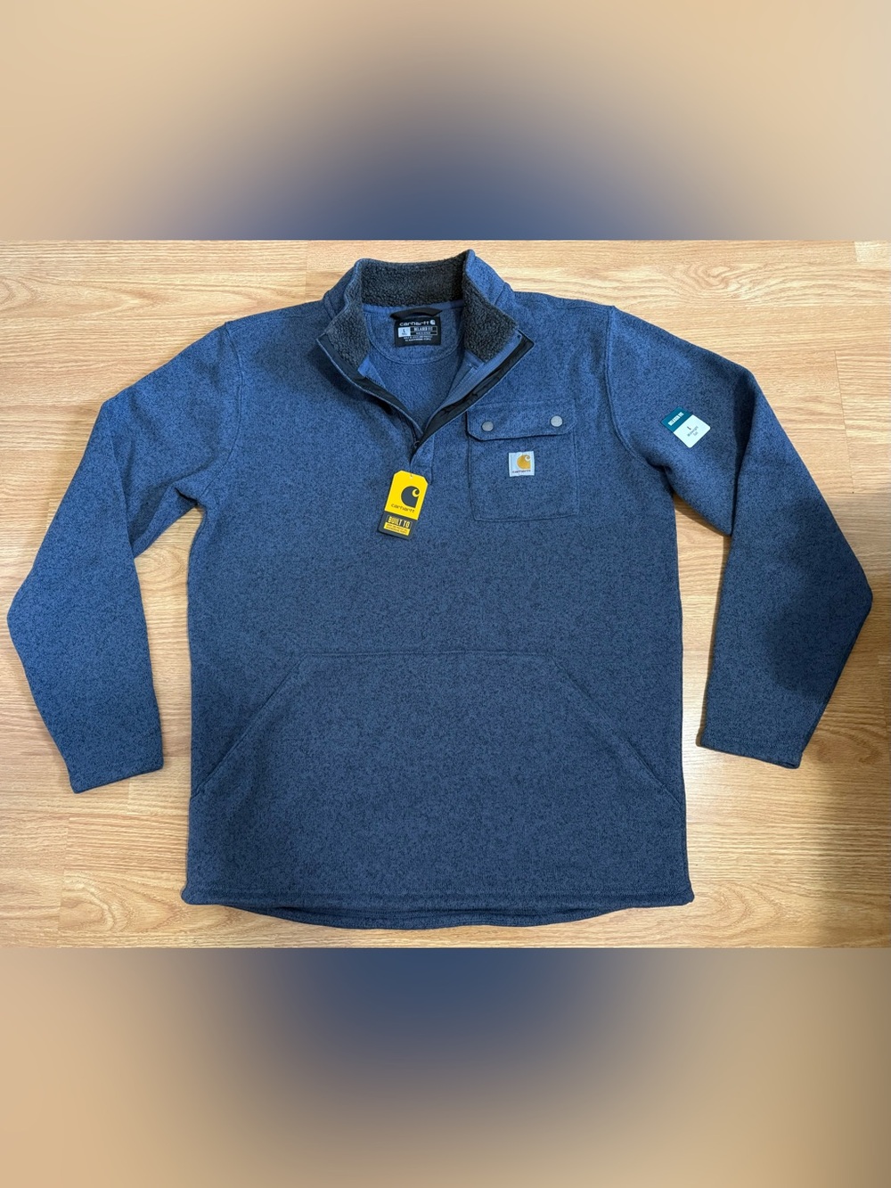 Carhartt Blue Quarter-Zip Pullover - Men’s L(Tall) - NWT